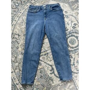Good American Blue Straight Leg Jeans